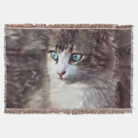 Wasserfarbe Kitten Decke (Vorderseite)