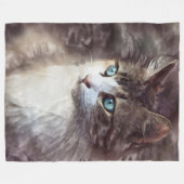 Wasserfarbe Kitten Fleecedecke (Vorderseite (Horizontal))