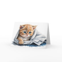 Wasserfarbe Kitten für bald Wohlbefinden