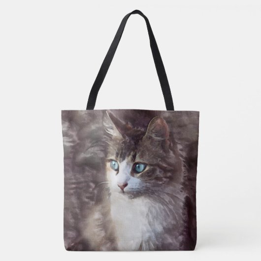 Wasserfarbe Kitten Tasche (Vorderseite)