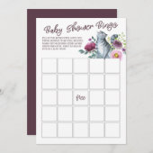 Wasserfarbe Kitty Cat Baby Dusche Bingo Spiel Einladung (Vorne/Hinten)