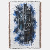 Wasserfarbe Klassiker-Auto-Wurfdecke Decke (Vorderseite Vertikal)