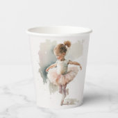 Wasserfarbe Kleine Ballerina Papiertafeln Pappbecher (Rückseite)