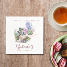 Wasserfarbe Kleine Dragon Babydusche Danke