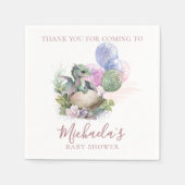 Wasserfarbe Kleine Dragon Babydusche Danke Serviette (Vorderseite)