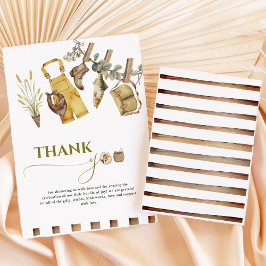 Wasserfarbe Kleine Fisherman Baby Dusche Dankeskarte