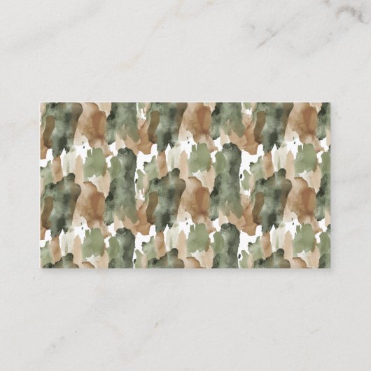 Wasserfarbe Kleine Jäger Babydusche Windelraff Begleitkarte (Rückseite)