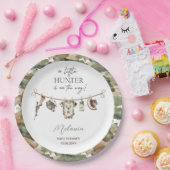 Wasserfarbe Kleine Jägerbaby Dusche Pappteller (Party)