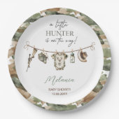 Wasserfarbe Kleine Jägerbaby Dusche Pappteller (Vorderseite)