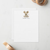 Wasserfarbe Kleine Maus Kinder Mitteilungskarte (Vorderseite/Rückseite Beispiel)