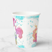 Wasserfarbe Kleine Meerjungfrau Twins Kinderdusche Pappbecher (Rechts)