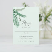 Wasserfarbe Kleine Palm RSVP Karte (Stehend Vorderseite)