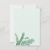 Wasserfarbe Kleine Palm RSVP Karte (Rückseite)