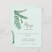 Wasserfarbe Kleine Palm RSVP Karte (Vorne/Hinten)