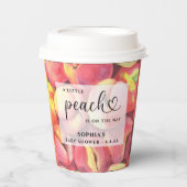 Wasserfarbe Kleine Pfirsich ist auf dem Weg Babydu Pappbecher (Vorderseite)