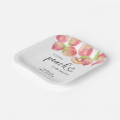 Wasserfarbe Kleine Pfirsich ist auf dem Weg Babydu Pappteller (Gewinkelt)