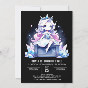 Wasserfarbe Kleine Prinzessin Geburtstag Einladung