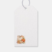 Wasserfarbe Kleine Pumpkin Baby Dusche Danke Geschenkanhänger (Rückseite)