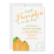 Wasserfarbe Kleine Pumpkin Fall Babydusche