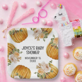 Wasserfarbe Kleine Pumpkin Fall Babydusche Pappteller (Party)