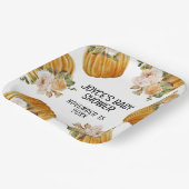 Wasserfarbe Kleine Pumpkin Fall Babydusche Pappteller (Gewinkelt)