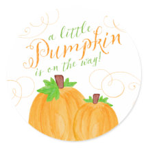 Wasserfarbe Kleine Pumpkin Fall Babydusche