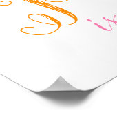 Wasserfarbe Kleine Pumpkin Fall Girl Babydusche Poster (Ecke)