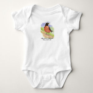 Wasserfarbe Kleine Robin RedBrust, wie geht es dir Baby Strampler