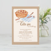 Wasserfarbe Kleine Süsse backt Boho Baby Dusche Einladung (Stehend Vorderseite)