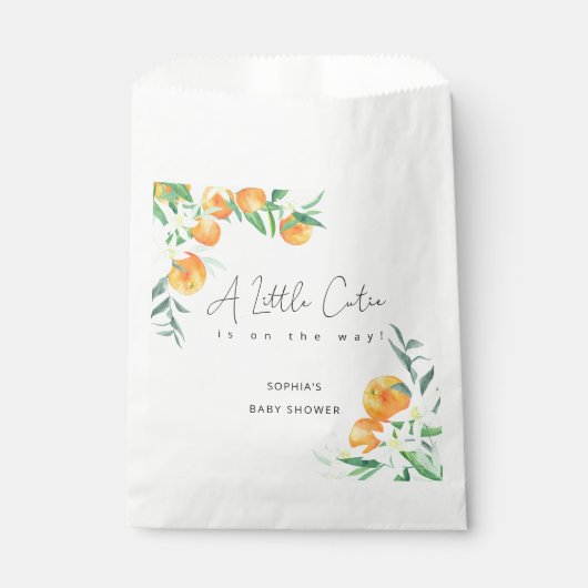 Wasserfarbe Kleine Süsse ist auf dem Weg Babydusch Geschenktütchen (Vorderseite)