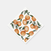 Wasserfarbe Kleine Süsse Orange Citrus Serviette (Ecke)