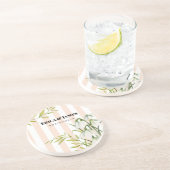 Wasserfarbe Kleine weiße Schneetropfen und Laurel Getränkeuntersetzer (Seite)