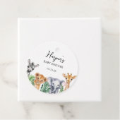 Wasserfarbe Kleine Wild One Safari Babydusche Geschenkanhänger (Beispiel)