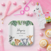 Wasserfarbe Kleine Wild One Safari Babydusche Pappteller (Party)