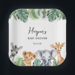 Wasserfarbe Kleine Wild One Safari Babydusche Pappteller<br><div class="desc">Fügen Sie Ihre Safari-Babydusche mit "Watercolor Little Wild One" Servietten eine whimsikale Touch hinzu. Diese Servietten sind mit hübsch handbemalten Safaritieren wie Giraffen, Löwen und Elefanten ausgestattet, umgeben von üppiger Vegetation und sanften, erdigen Tönen. Das zarte Aquarelldesign verleiht Ihrem Event ein elegantes und künstlerisches Ambiente, das Ihr Dschungelthema perfekt ergänzt....</div>
