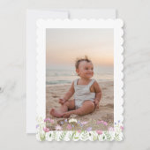 Wasserfarbe Kleine Wildblume 2. Geburtstag Einladung (Rückseite)