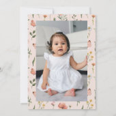 Wasserfarbe Kleine Wildblume 2. Geburtstag Einladung (Rückseite)