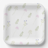 Wasserfarbe Kleine Wildblume Pappteller (Vorderseite)