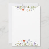 Wasserfarbe Kleine Wildblume Rente Einladung (Rückseite)