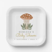 Wasserfarbe Kleiner Pilz Napkins Pappteller (Vorderseite)