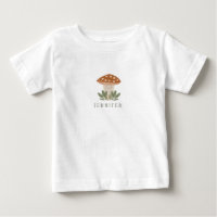 Wasserfarbe Kleiner Pilzname Baby Bodysuit