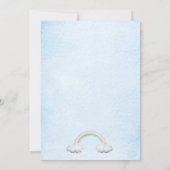 Wasserfarbe Kleiner Ray Sunshine Sky Babydusche Einladung (Rückseite)