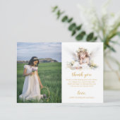 Wasserfarbe Kleiner Winkel Erste Heilige Kommune Dankeskarte (Stehend Vorderseite)