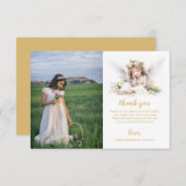 Wasserfarbe Kleiner Winkel Erste Heilige Kommune Dankeskarte (Vorne/Hinten)