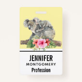 Wasserfarbe Koala Bears Niedliche Mama & Baby Ausweis (Vorderseite)