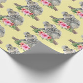 Wasserfarbe Koala Bears Niedliche Mama & Baby Geschenkpapier (Ecke)