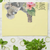 Wasserfarbe Koala Bears Niedliche Mama & Baby Geschirrtuch (Gefaltet)