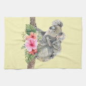 Wasserfarbe Koala Bears Niedliche Mama & Baby Geschirrtuch (Horizontal)