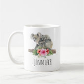 Wasserfarbe Koala Bears Niedliche Mama & Baby Kaffeetasse (Links)