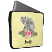 Wasserfarbe Koala Bears Niedliche Mama & Baby Laptopschutzhülle (Vorne Rechts)